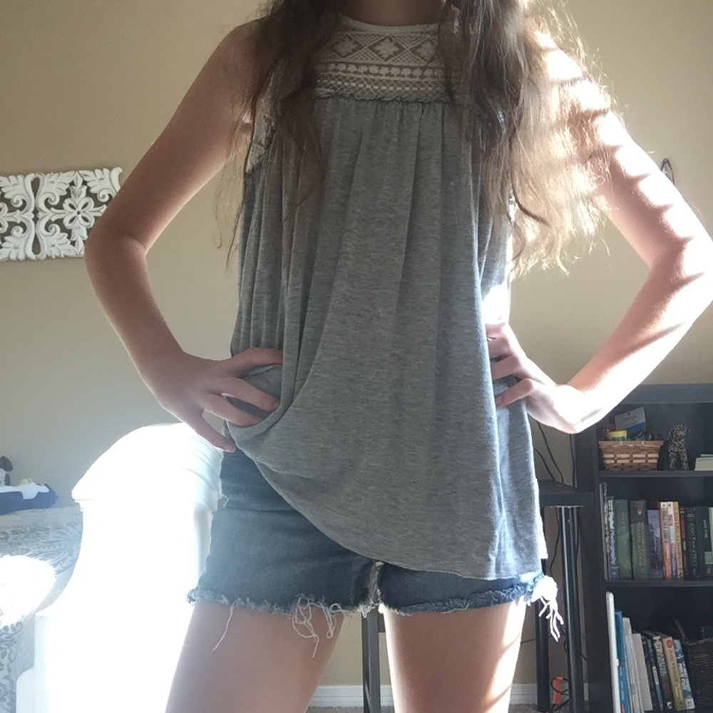 Flowy lace tank